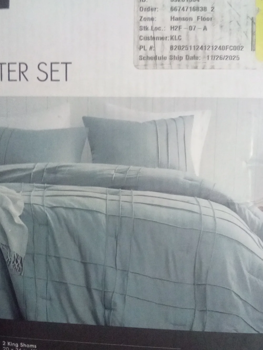 Unbranded 3-Piece Comforter Set  Light Blue California King NWT New